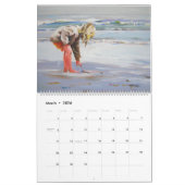 Het strand Surven Zand Zon Kalender (Mar 2026)