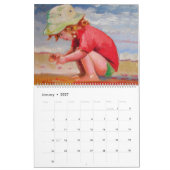 Het strand Surven Zand Zon Kalender (Jan 2027)