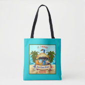 Het strand Tiki Bar Custom Tote Bag (Voorkant)