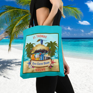 Het strand Tiki Bar Custom Tote Bag