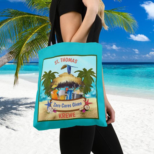 Het strand Tiki Bar Custom Tote Bag