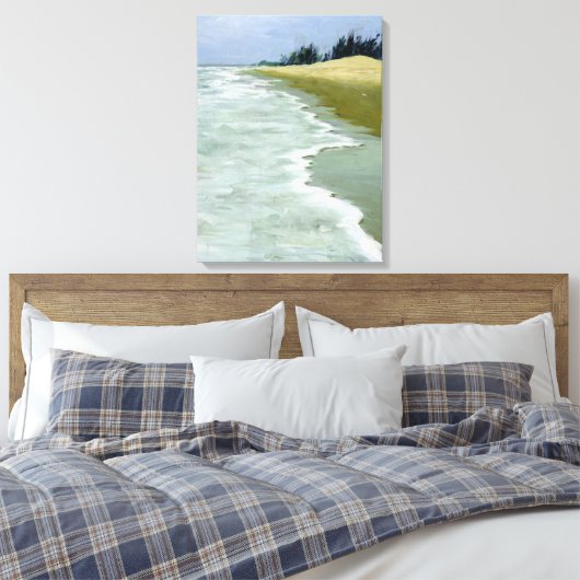 Het strand van 2004 canvas afdruk (Insitu (Slaapkamer))