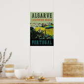 Het strand van Algarve Carvoeiro Portugal, oud rei Poster (Keuken)
