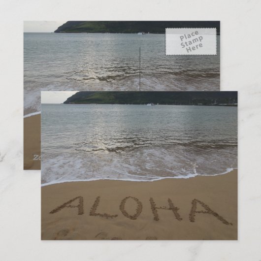 Het strand van Aloha Kauai in Lihue Briefkaart (Voorkant / Achterkant)