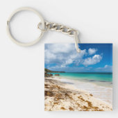 Het strand van Anse Canot op Marie-Galante Sleutelhanger (Voorkant)