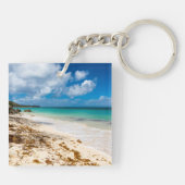 Het strand van Anse Canot op Marie-Galante Sleutelhanger (Achterkant)