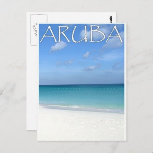Het strand van Aruba Briefkaart (Voorkant / Achterkant)