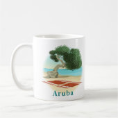 Het strand van Aruba met Divi Tree Koffiemok (Links)
