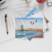 Het strand van Barcelona, Spanje - Barcelona Briefkaart