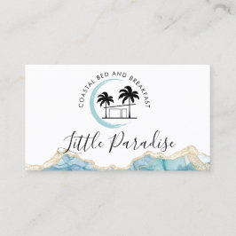 het strand van bed en ontbijt kust verhuurde palm visitekaartje