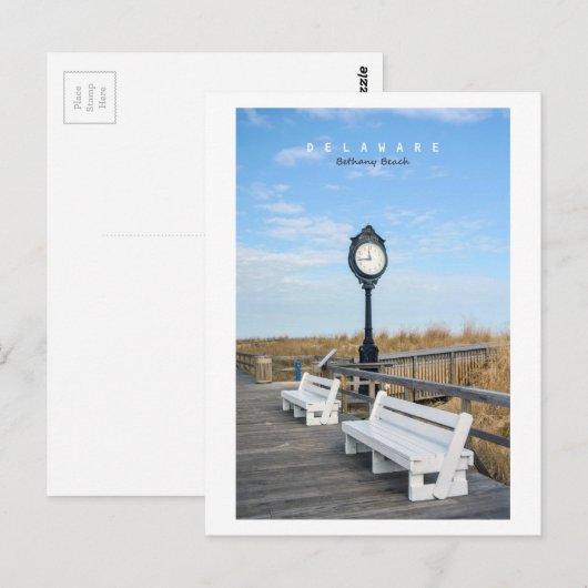 Het Strand van Bethany, Delaware Briefkaart (Voorkant / Achterkant)
