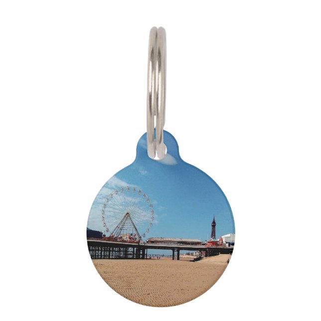 Het strand van Blackpool Huisdierpenning (Voorkant)