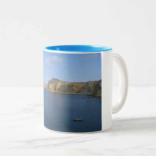 Het strand van Coatinha Tweekleurige Koffiemok (Voorkant rechts)