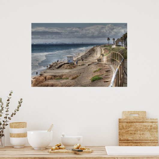 Het strand van de Cliffs " Poster (Keuken)