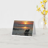 Het Strand van de hond Kaart (Gele Bloem)