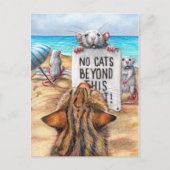 Het Strand van de Kat van de rat het Briefkaart (Voorkant)