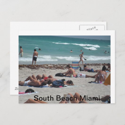 Het strand van de lente breekt naar buiten. briefkaart (Voorkant / Achterkant)