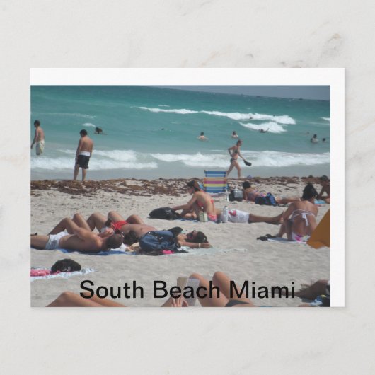 Het strand van de lente breekt naar buiten. briefkaart (Voorkant)