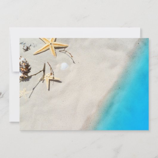 Het strand van de Tropische oceaan trouwt sparen d Kaart (Achterkant)