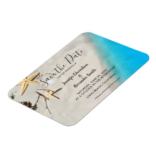 Het strand van de Tropische oceaan trouwt sparen d Magneet (Linkerzijde)