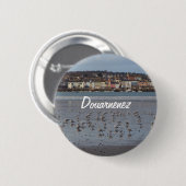 Het strand van Douarnenez Ronde Button 5,7 Cm (Voorkant /achterkant)