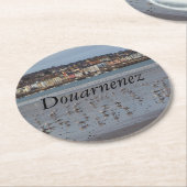 Het strand van Douarnenez Ronde Kartonnen Onderzetter (Gebogen)