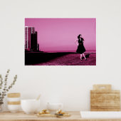 Het strand van Edgewater in 2006 Poster (Keuken)