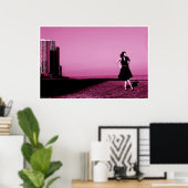 Het strand van Edgewater in 2006 Poster (Thuiskantoor)