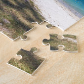 het strand van Flic en Flac Mauritius dat over het Legpuzzel (Zijkant)