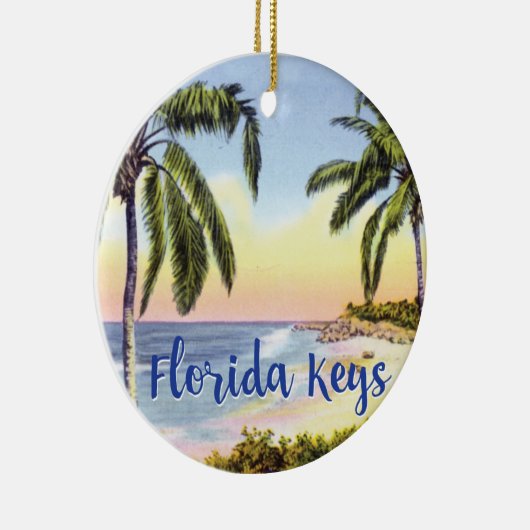 Het strand van Florida Keys Keramisch Ornament (Rechts)