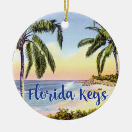 Het strand van Florida Keys Keramisch Ornament
