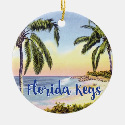 Het strand van Florida Keys Keramisch Ornament (Voorkant)