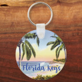 Het strand van Florida Keys Sleutelhanger (Voorkant)