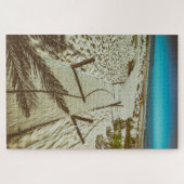 Het strand van Fonte da Telha aan de Costa da Capa Legpuzzel (Horizontaal)