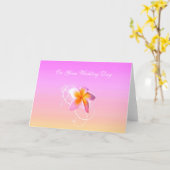 Het Strand van Frangipani/het Wenskaart van het Kaart (Gele Bloem)