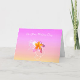 Het Strand van Frangipani/het Wenskaart van het Kaart