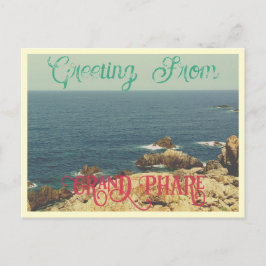 Het strand van Grand Phare Jijel, Algerije Briefkaart