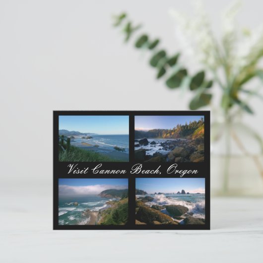 Het Strand van het Kanon van het bezoek, Oregon Briefkaart (Staand voorkant)