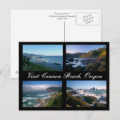 Het Strand van het Kanon van het bezoek, Oregon Briefkaart (Voorkant / Achterkant)