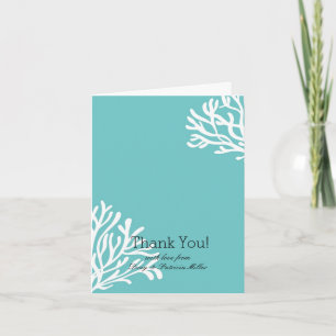Het Strand van het Koraal van Aqua dankt u Bedankkaart