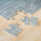 Het strand van het Middellandse-Zeegebied met grot Legpuzzel (Zijkant)