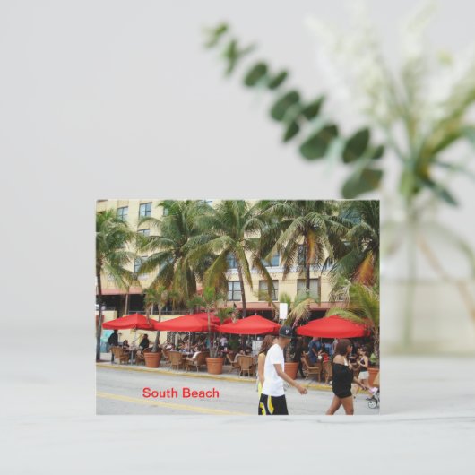 Het Strand van het zuiden Briefkaart (Staand voorkant)