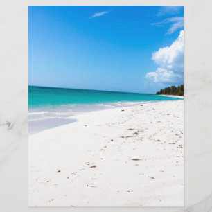 Het strand van Isla Saona in het Caribisch gebied Briefhoofd Ontwerp