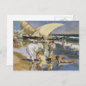Het strand van Joaquín Sorolla- Valencia in Briefkaart (Voorkant / Achterkant)