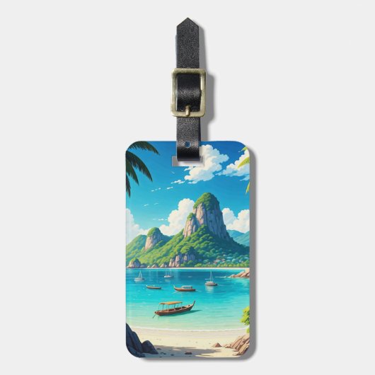 Het strand van Ko Samui Thailand Bagagelabel (Voorkant verticaal)
