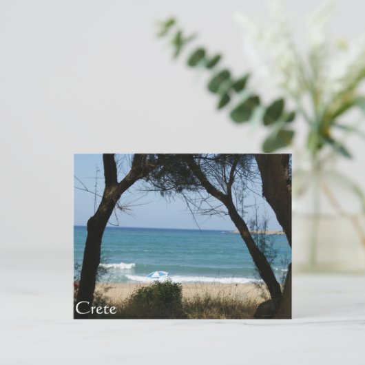 Het strand van Kreta Briefkaart (Staand voorkant)