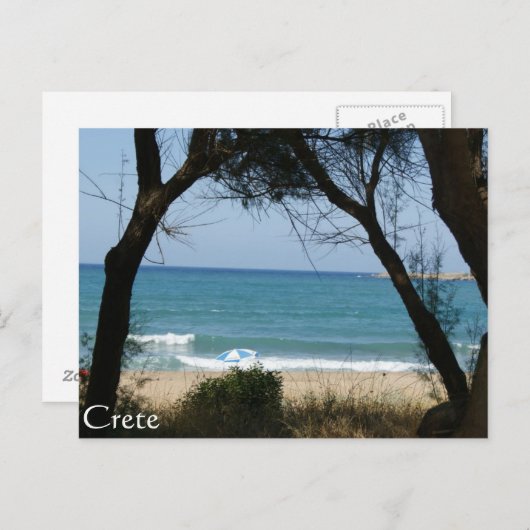 Het strand van Kreta Briefkaart (Voorkant / Achterkant)