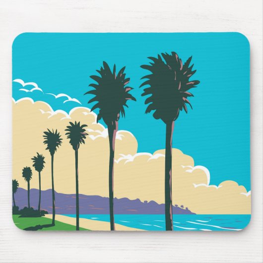 Het strand van La Jolla Shores Muismat (Voorkant)