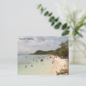 Het strand van Lifou op het eiland New Caledonia ( Briefkaart (Staand voorkant)