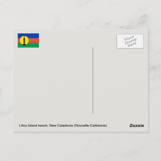 Het strand van Lifou op het eiland New Caledonia ( Briefkaart (Achterkant)